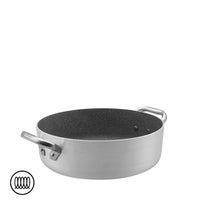 Agnelli SharkSkin Casseruola Bassa In Alluminio Antiaderente Induzione Con 2 Maniglie Acciaio Inox