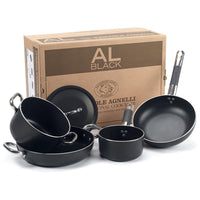 Alblack 5mm Batterie De Cuisine Antiadhésive En Aluminium 5 Pièces