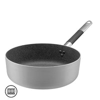 Agnelli SharkSkin Casseruola Bassa In Alluminio Antiaderente Induzione Con Manico In Acciaio Inox Cool