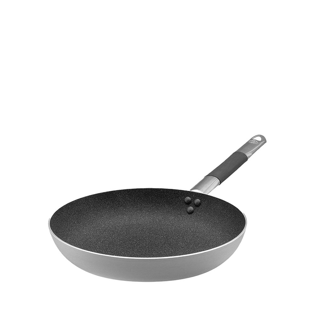 Agnelli SharkSkin Padella Bassa Svasata In Alluminio Antiaderente Con Manico In Acciaio Inox Cool