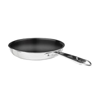Agnelli Non-Stick Alu-Inox Padella Bassa Con Antiaderente Sharkskin In Alluminio Con Manico Inox