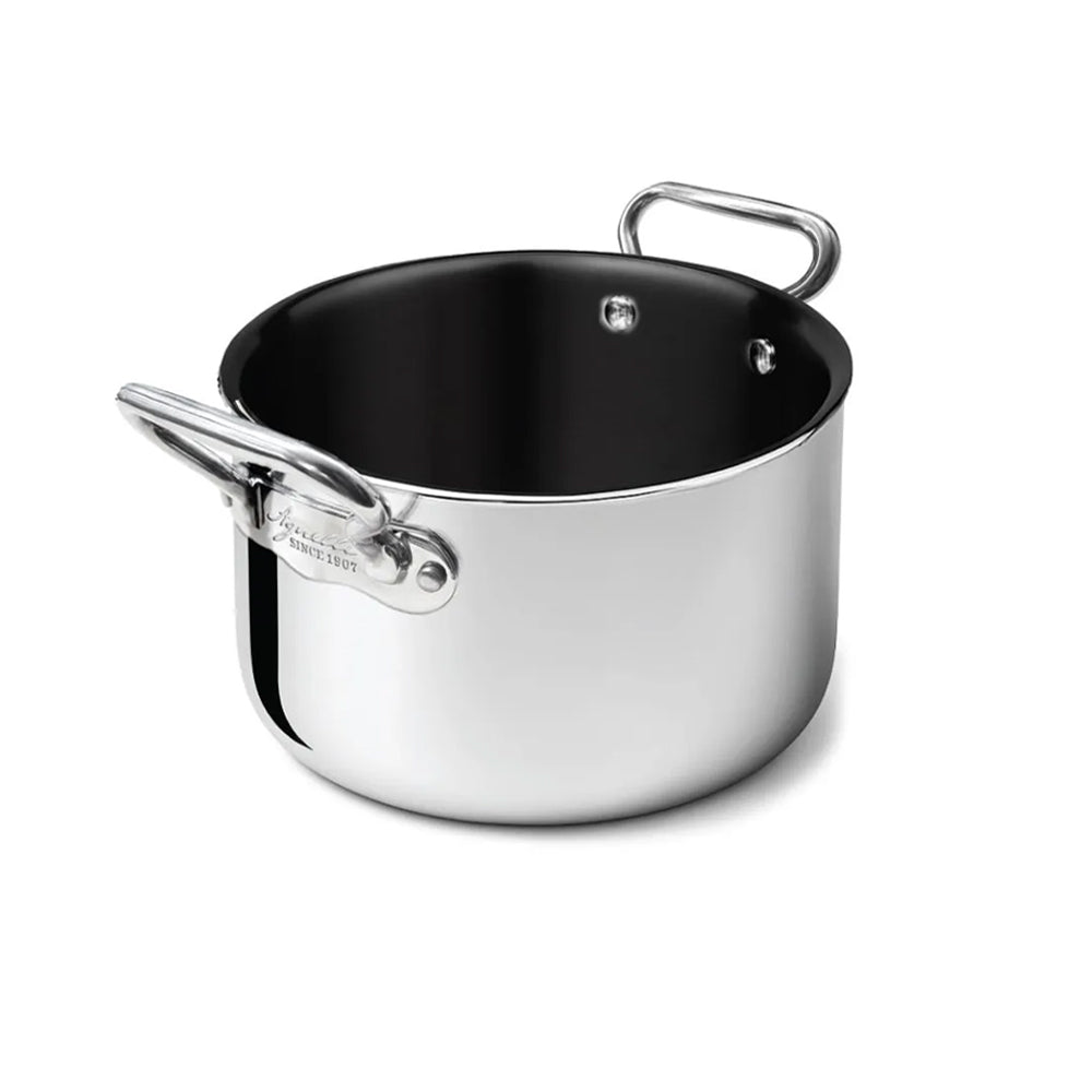 Agnelli Non-Stick Alu-Inox Casseruola Alta Antiaderente In Alluminio Con Manici Inox