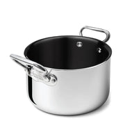 Agnelli Non-Stick Alu-Inox Casseruola Alta Antiaderente In Alluminio Con Manici Inox