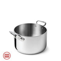 Agnelli Alu-Inox 5-Ply Casseruola Alta Con Manici 1907 In Alu-Inox