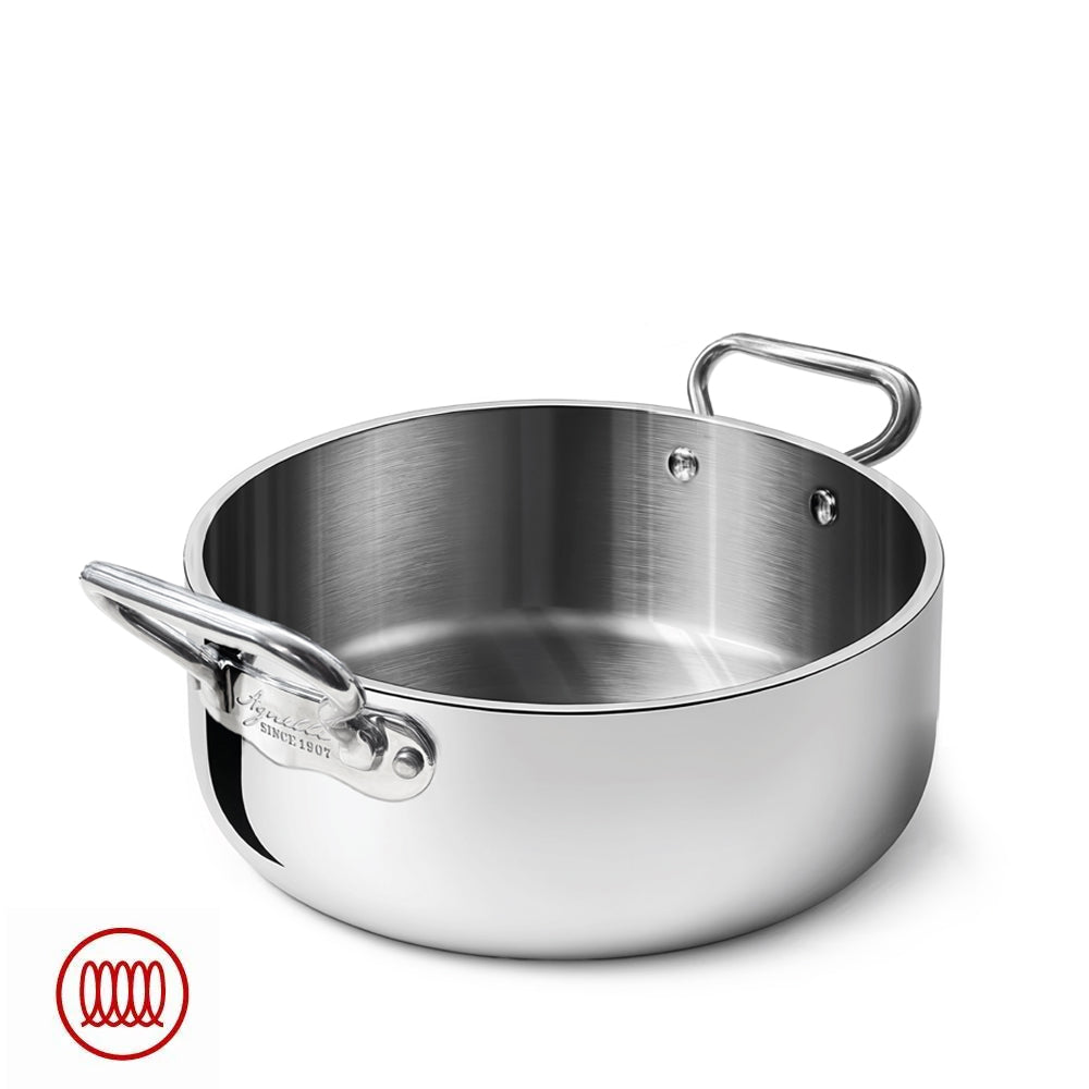 Agnelli Alu-Inox 5-Ply Casseruola Bassa Con Manici 1907 In Alu-Inox