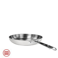 Agnelli Alu-Inox 5-Ply Padella Bassa Con Manico 1907 In Alu-Inox