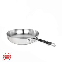 Agnelli Alu-Inox 3-Ply Padella Alta Svasata Con Manico Tubolare In AluInox Cromato