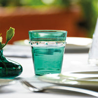 30 cl - Zafferano A Pallini Bicchiere Acqua Tumbler Fatto A Mano In Vetro Borosilicato - Set 4 Pz