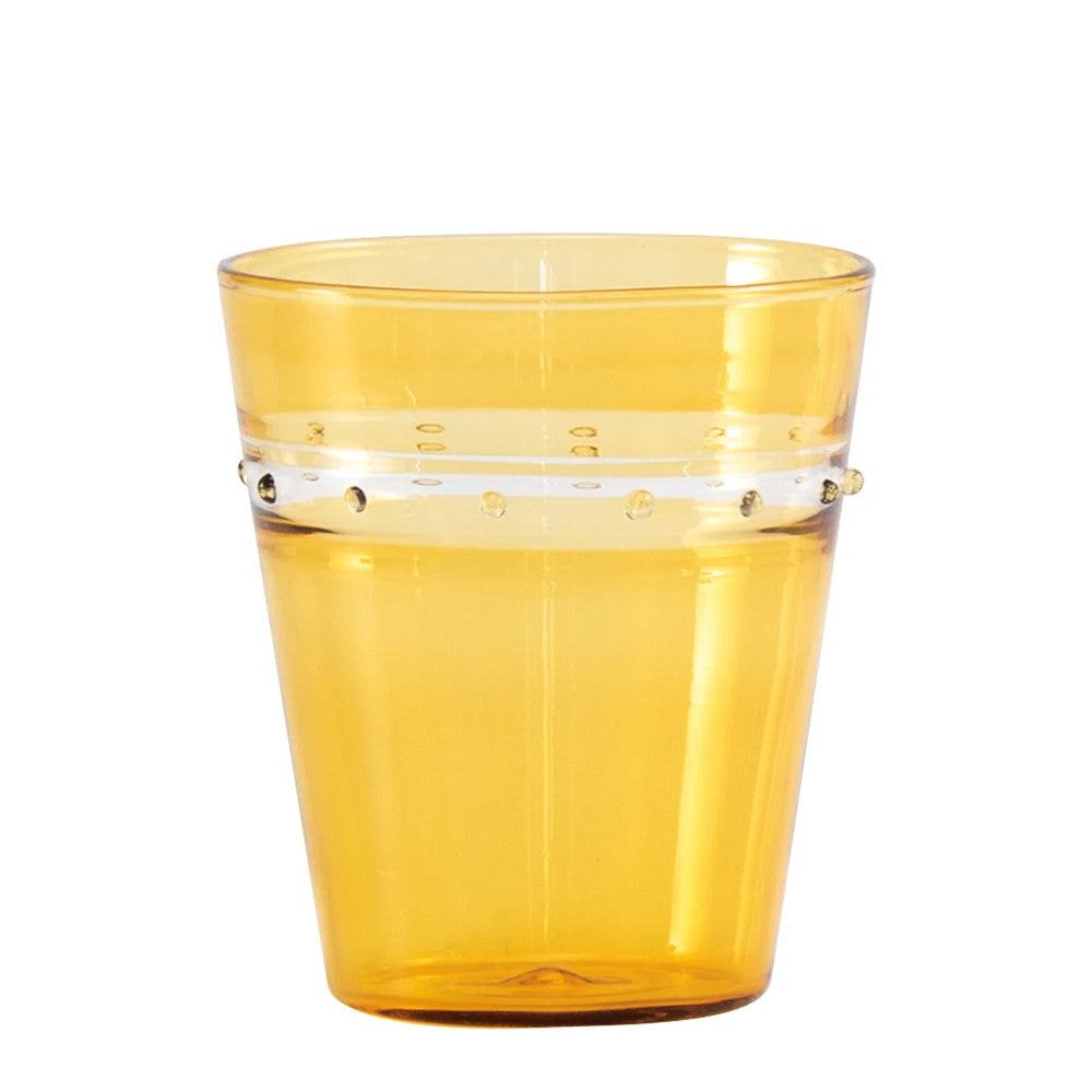 30 cl - Zafferano A Pallini Bicchiere Acqua Tumbler Fatto A Mano In Vetro Borosilicato - Set 4 Pz