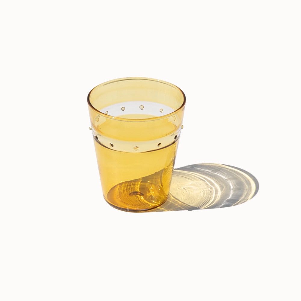 30 cl - Zafferano A Pallini Bicchiere Acqua Tumbler Fatto A Mano In Vetro Borosilicato - Set 4 Pz