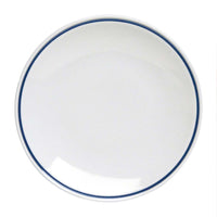 26 cm - Tognana AZ Piatto Piano In Porcellana Bianca con filo blu Set 12 Pz