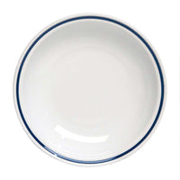 21 cm - Tognana AZ Piatto Fondo In Porcellana Bianca con filo blu Set 12 Pz