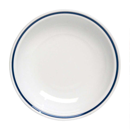 21 cm - Tognana AZ Piatto Fondo In Porcellana Bianca con filo blu Set 12 Pz