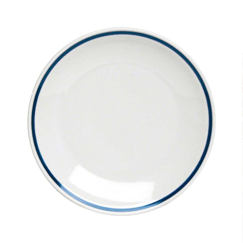 20 cm - Tognana AZ Piatto Dessert In Porcellana Bianca con filo blu Set 12 Pz