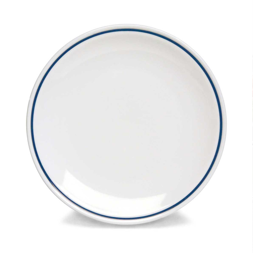 28 cm - Tognana AZ Piatto Piano Rotondo In Porcellana Bianca con filo blu Set 6 Pz