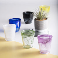 25 cl - Villa D'Este Alabastro Ocean Bicchiere Acqua Colorato In Vetro Set 6 Pz