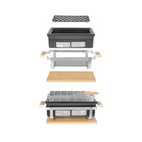 Agnelli Hibachi  BBPro Barbecue da Tavolo Compatto Rettangolare