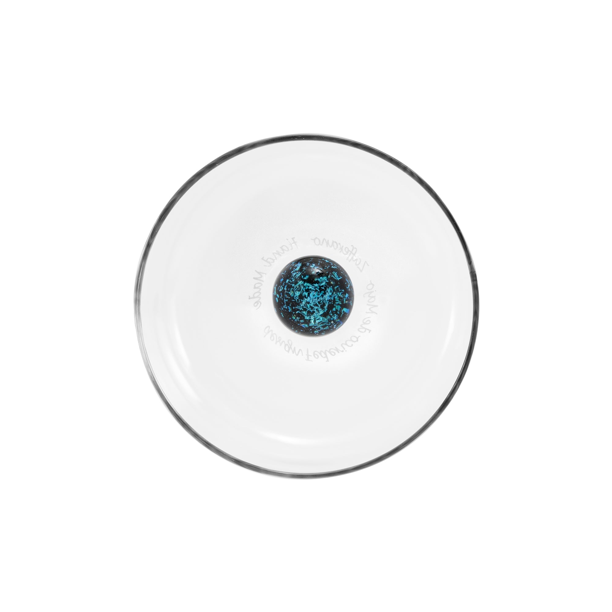 44 cl - Zafferano Bilia Caleido Bicchiere Acqua Fatto a Mano In Vetro Borosilicato Set 4 Pz