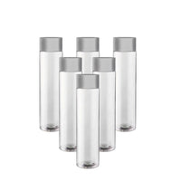 50 - Kefass Cylindrical Glass Water Bottle with Screw Cap - Set of 6
