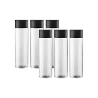 50 - Kefass Cylindrical Glass Water Bottle with Screw Cap - Set of 6