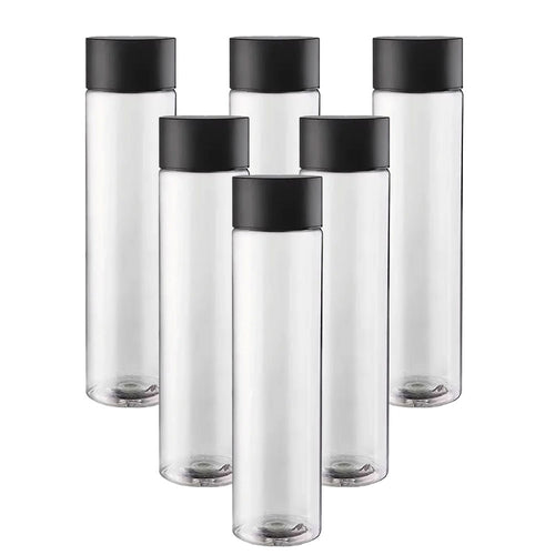 75 cl - Bottiglia Acqua Cilindrica In Vetro con Tappo a Vite - Set 6 Pz