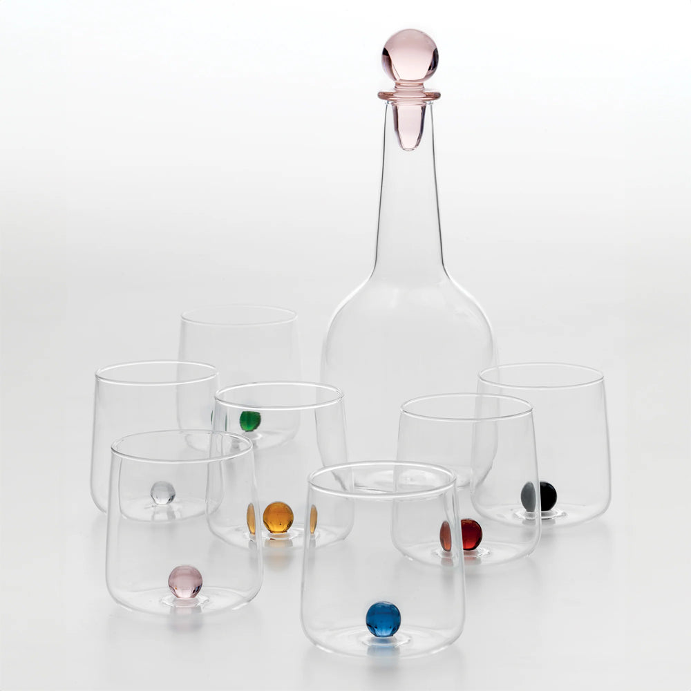 44 cl - Bilia Bicchiere Acqua Bilia Colorata in Vetro Borosilicato - Set 6 Pezzi