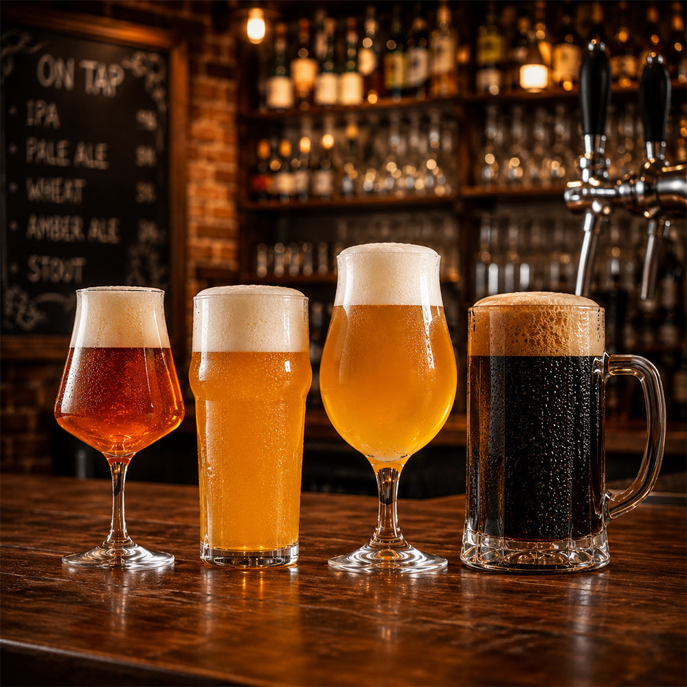 Bicchieri da birra Teku, pinta, Tulip e boccale