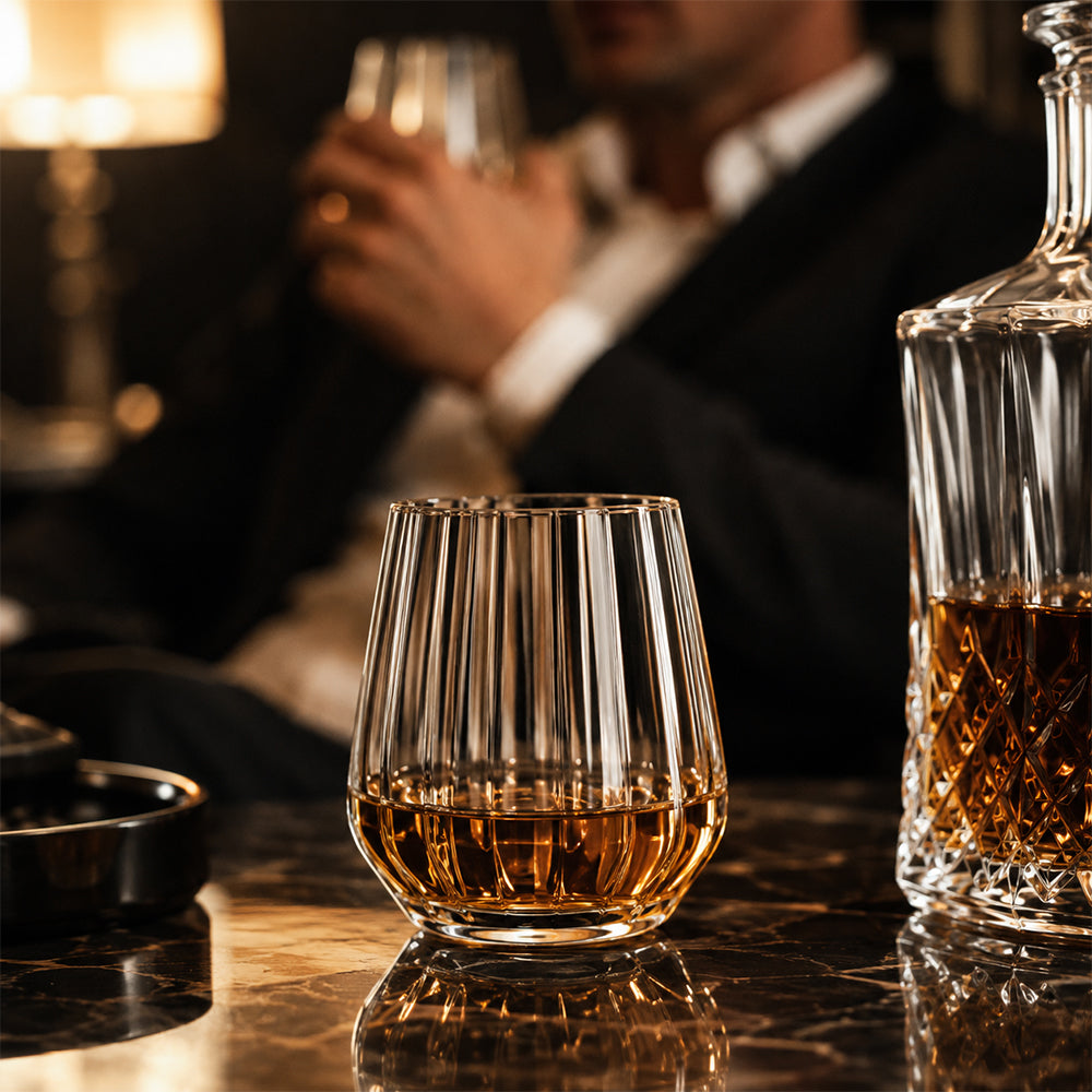 RCR Optiq gedecoreerd whiskyglas voor ijs en cocktails