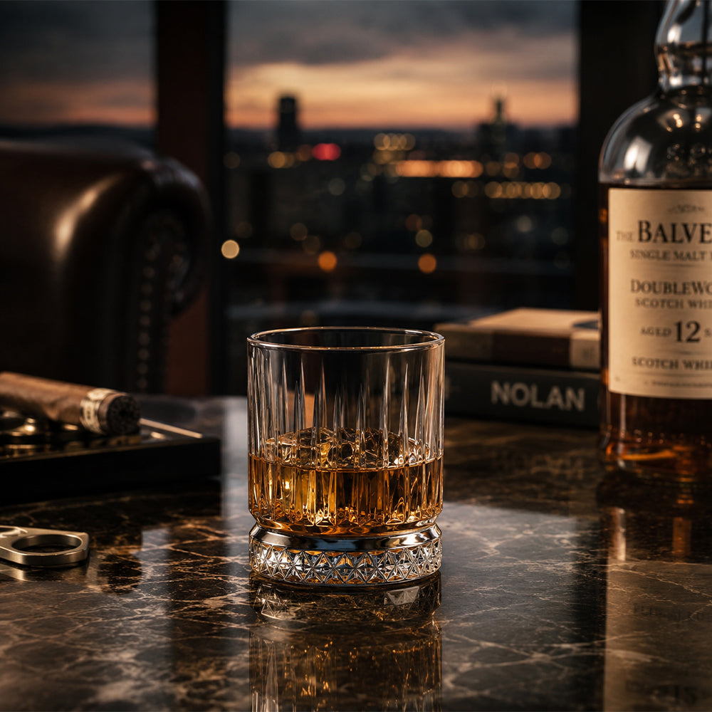 Pasabahce Timeless gedecoreerd whiskyglas van 34,5 cl