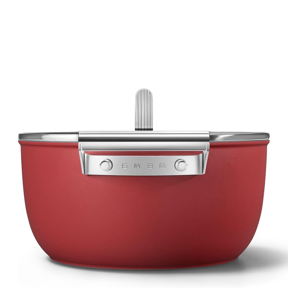 Smeg Cookware 50's Style Casseruola Alta Antiaderente Con Coperchio In Alluminio