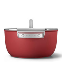 Smeg Cookware 50's Style Casseruola Alta Antiaderente Con Coperchio In Alluminio