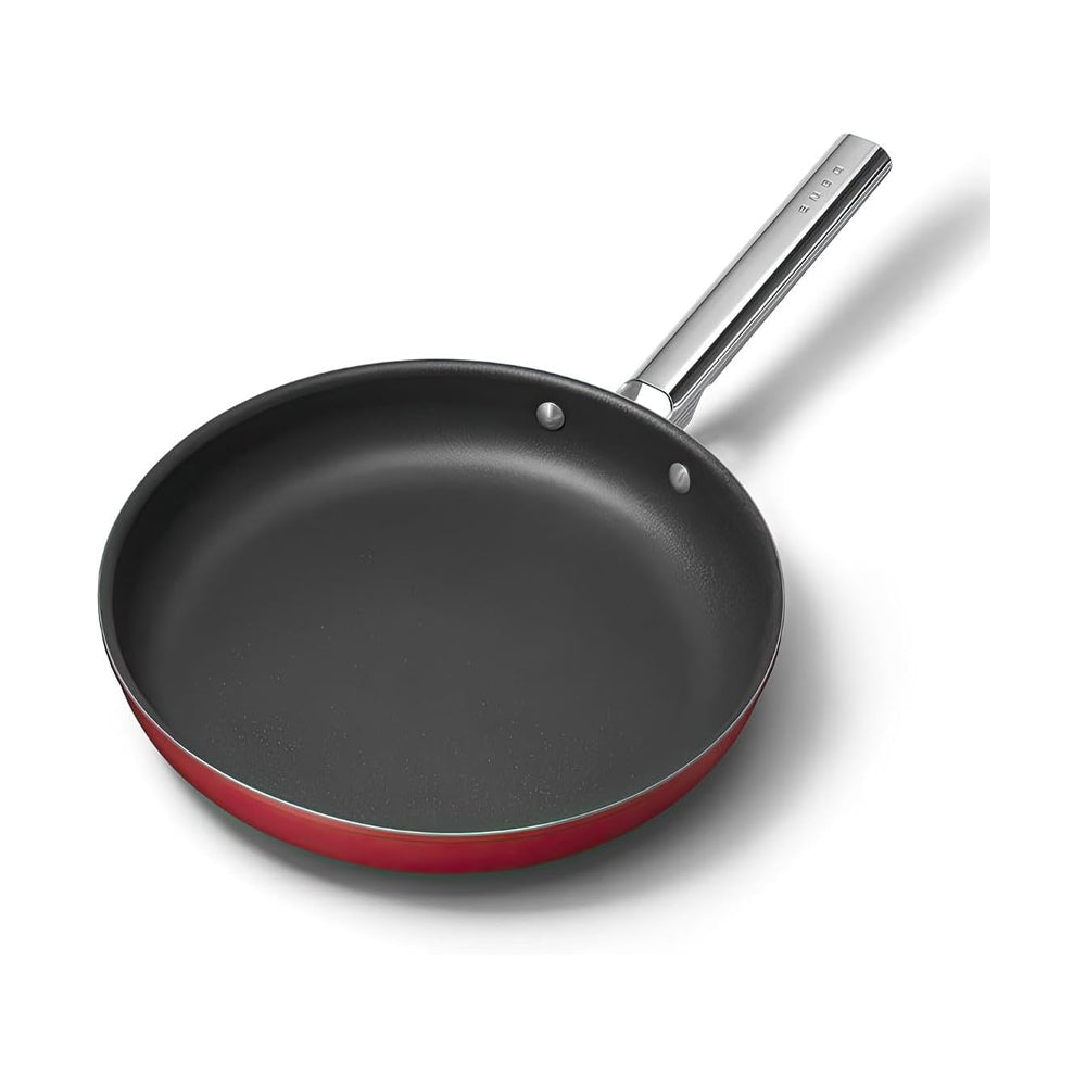 Smeg Cookware 50's Style Padella Bassa Antiaderente In Alluminio Con Manico In Acciaio Inox