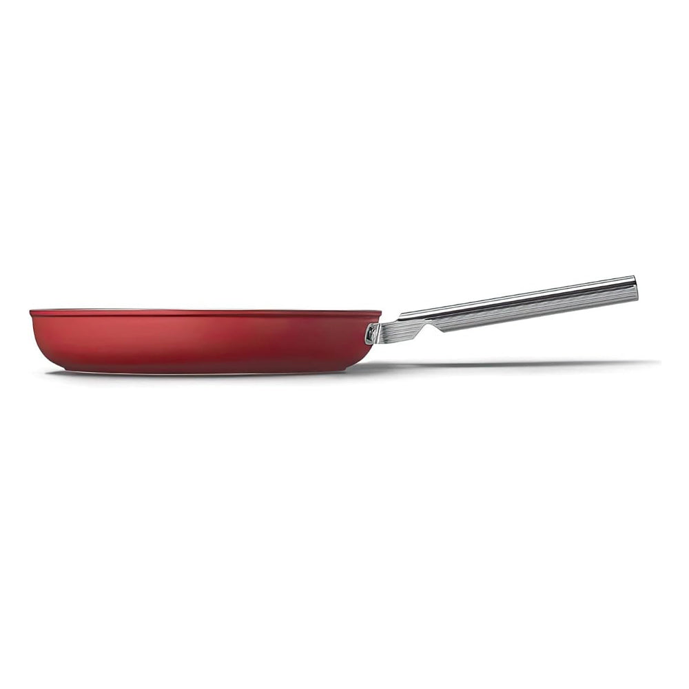 Smeg Cookware 50's Style Padella Bassa Antiaderente In Alluminio Con Manico In Acciaio Inox
