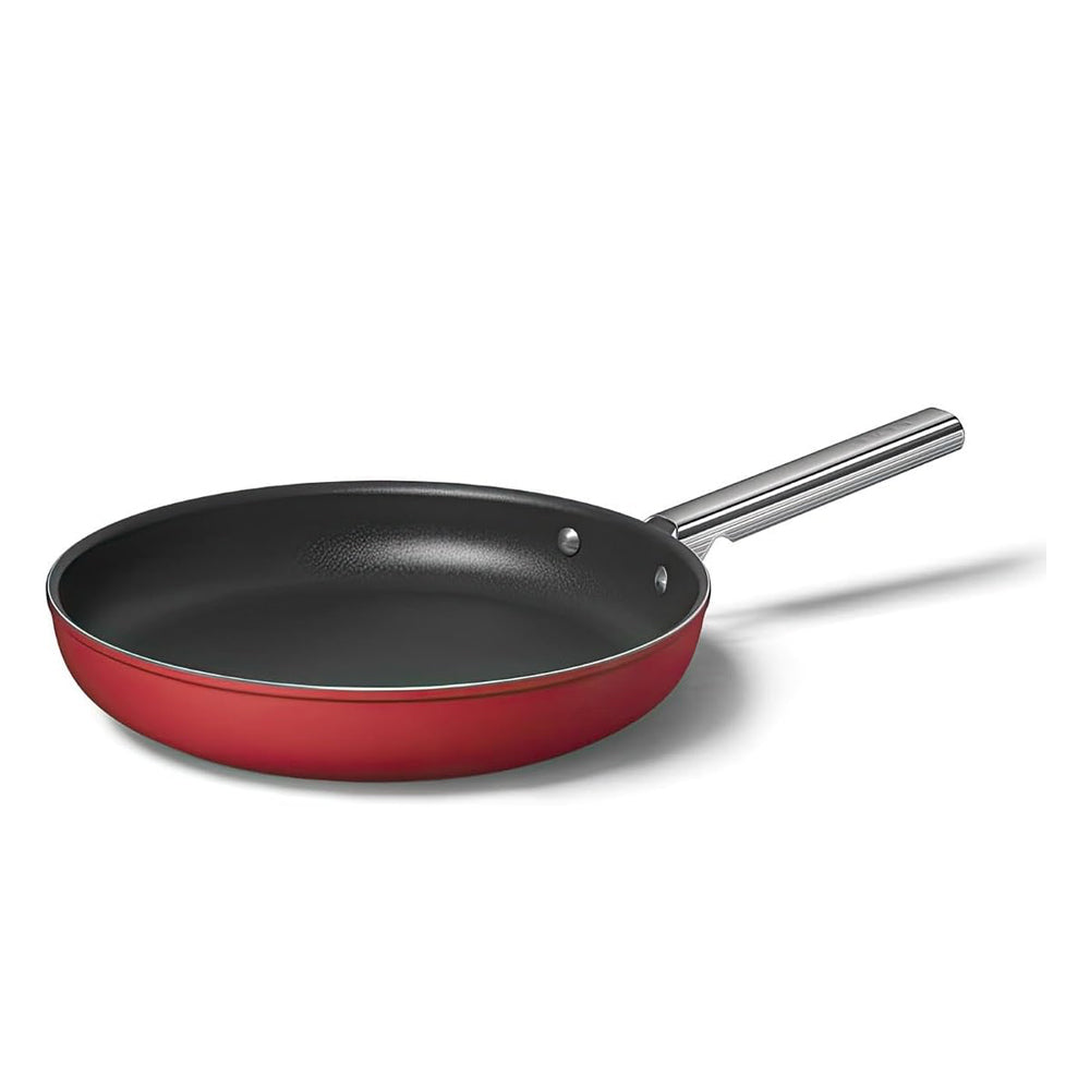 Smeg Cookware 50's Style Padella Bassa Antiaderente In Alluminio Con Manico In Acciaio Inox
