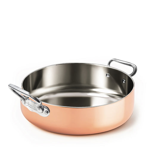 Agnelli Copper4 Tegame Basso Induzione Con 2 Maniglie