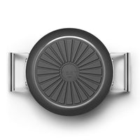 24 cm - Smeg Cookware Casseruola Alta Antiaderente Ceramico In Alluminio Con Coperchio