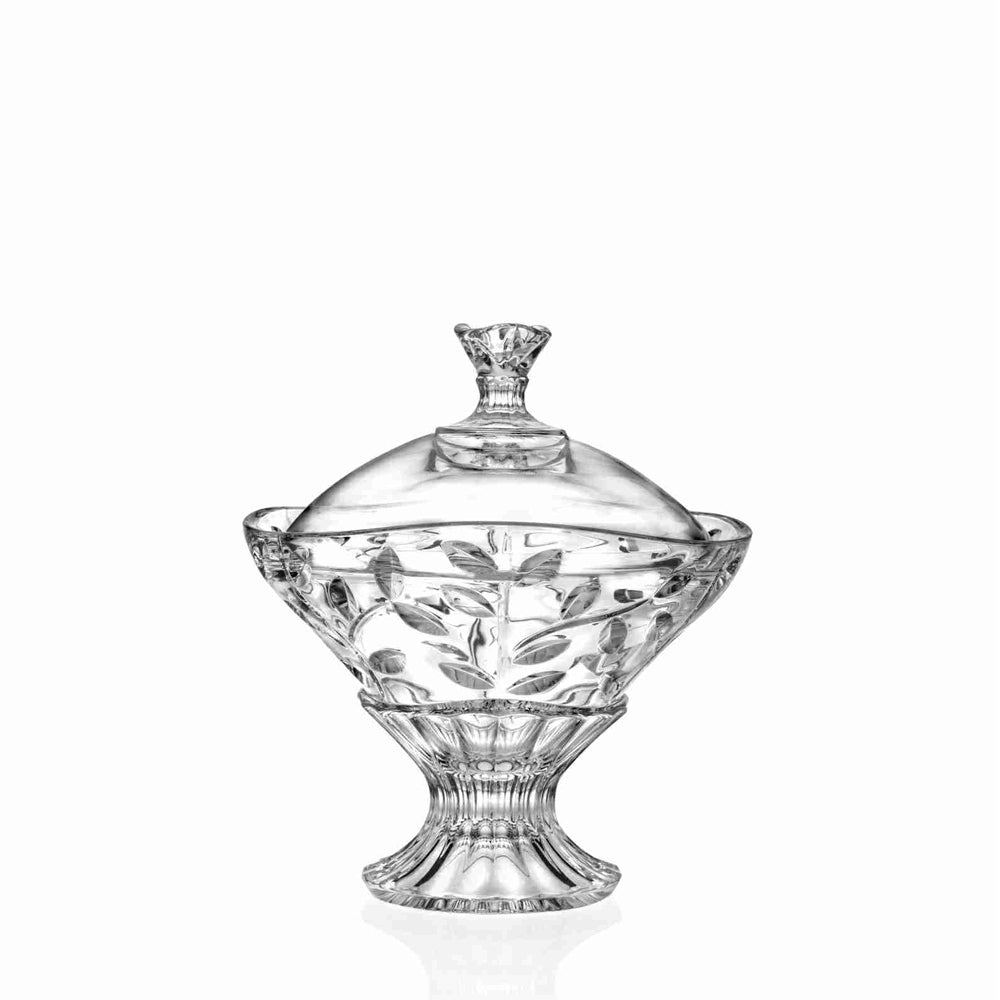 18 cm - Laurus Snoepdoos In Glas