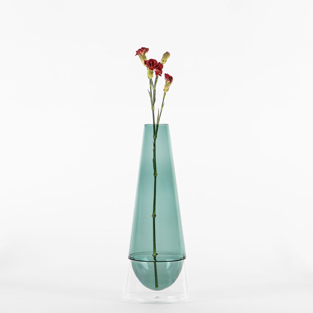 35 cm - Conosfera Vase à fleurs en verre borosilicaté