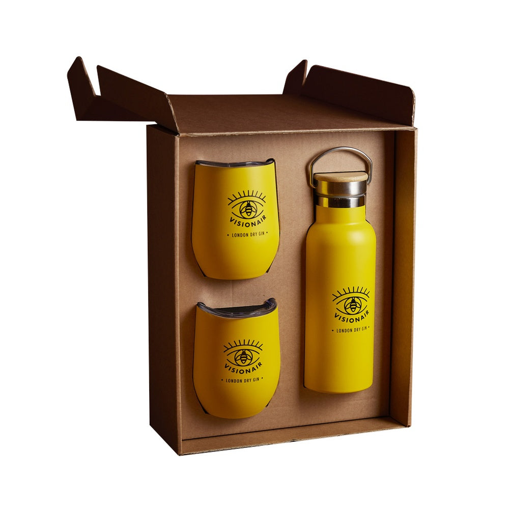 Visionair Gift Box London Dry Gin Con 2 Bicchieri Termici 0.50 L - Visionairgin