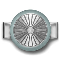 28 cm - Smeg Cookware Tegame Basso Antiaderente Ceramico In Alluminio Con Coperchio