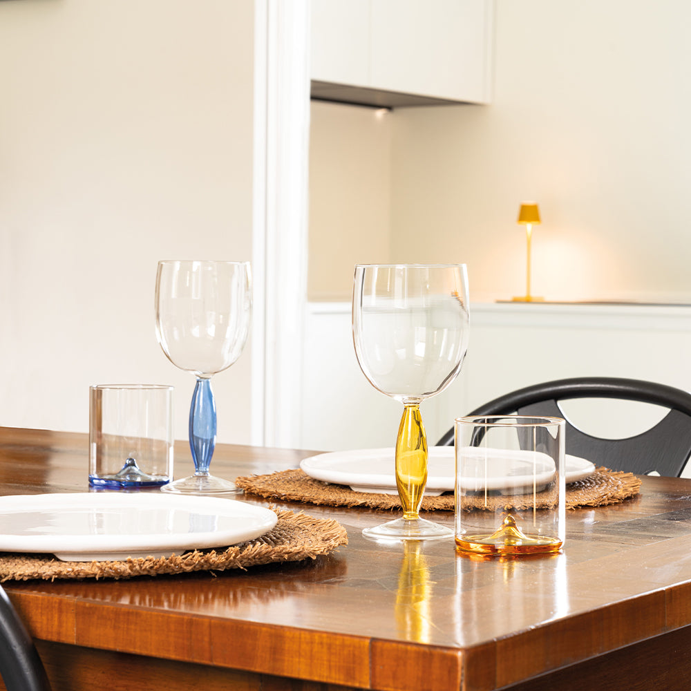 27 cl - Zafferano Dorici Calice Vino Bianco In Vetro Set 4 Pz