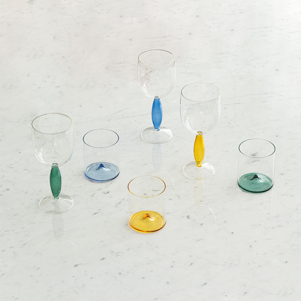 34.5 cl - Zafferano Discobolo Bicchiere Acqua In Vetro Set 4 Pz