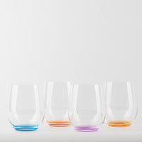 32 cl - O Happy Bicchiere Vino Multiuso in Vetro - Set 4 Pezzi