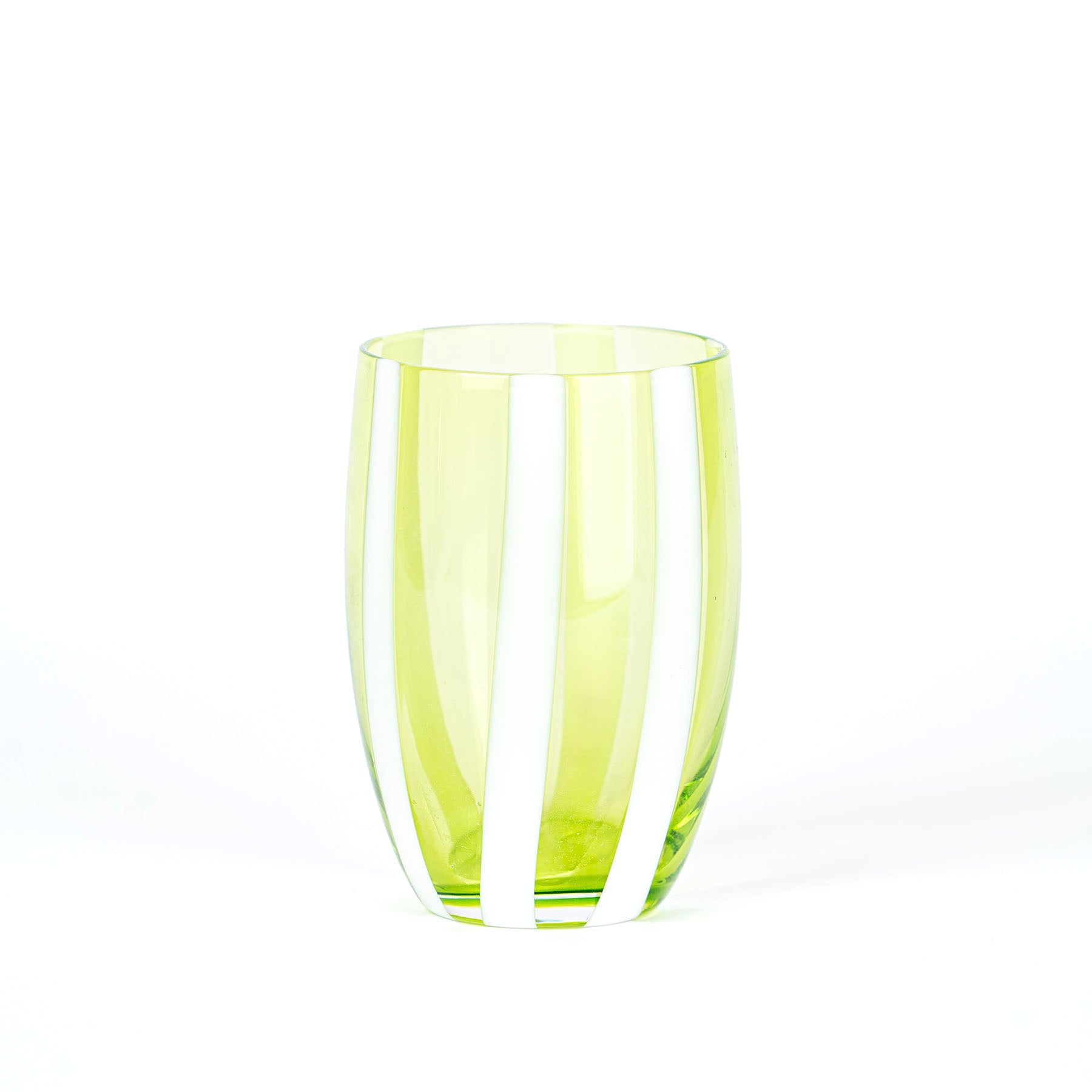 32 cl - Gessato Water Glass with Stripes in Handcrafted Glass - Set 6 Pieces