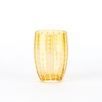 32 cl - Perle Bicchiere Acqua Pallini Bianchi in Vetro - Set 6 Pezzi