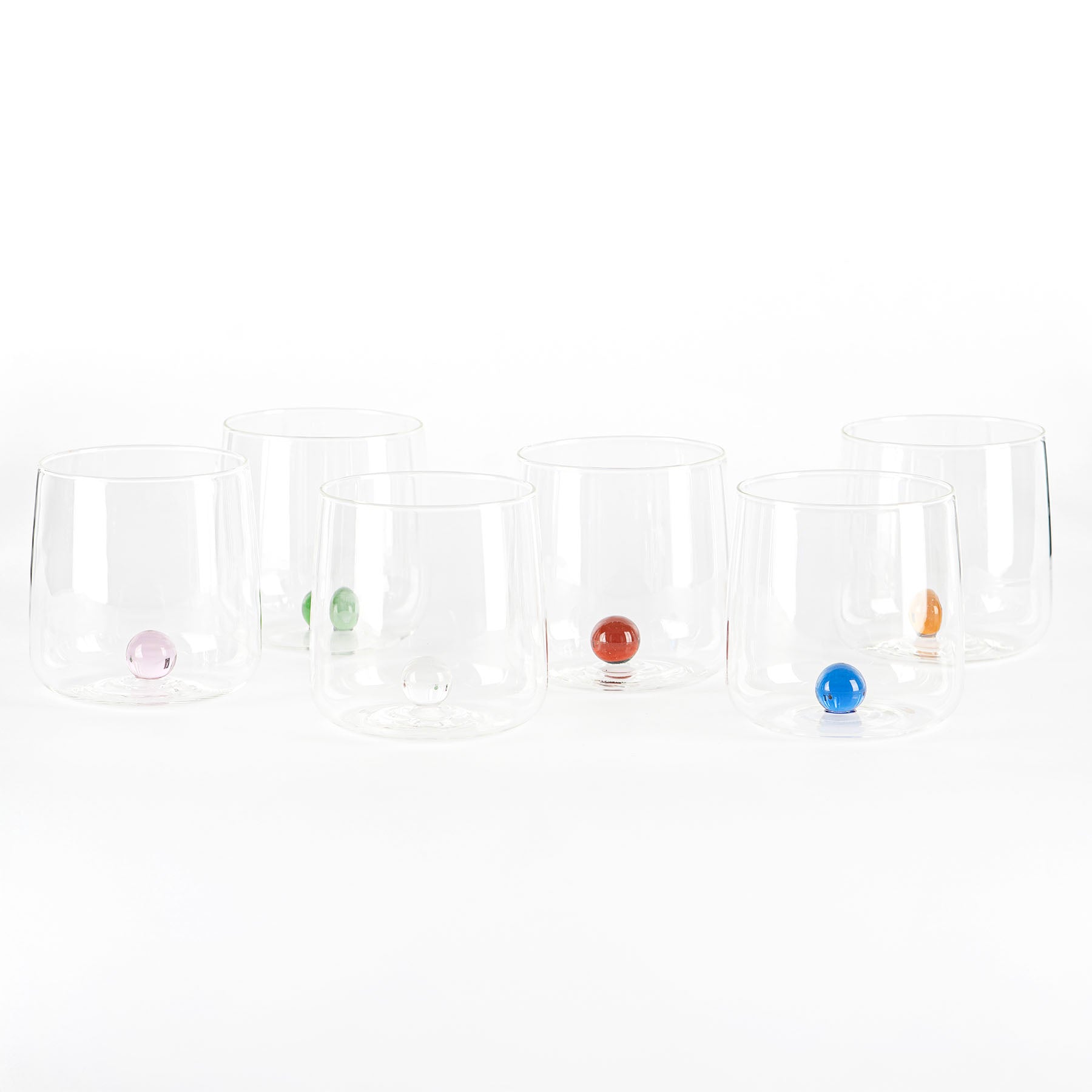 44 cl - Bilia Bicchiere Acqua Bilia Colorata in Vetro Borosilicato - Set 6 Pezzi