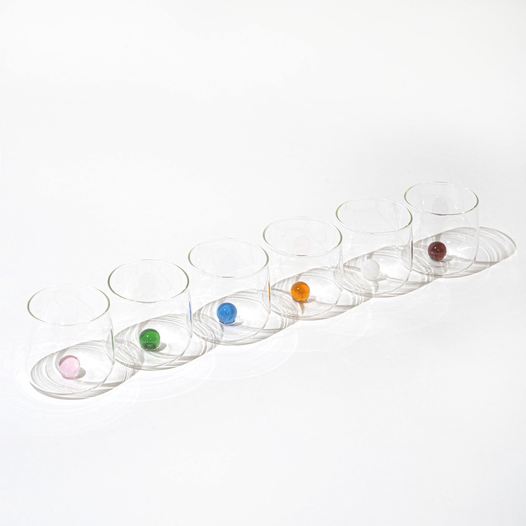 10 cl - Bilia Junior Bicchiere Liquore Bilia Colorata in Vetro Borosilicato - Set 6 Pezzi