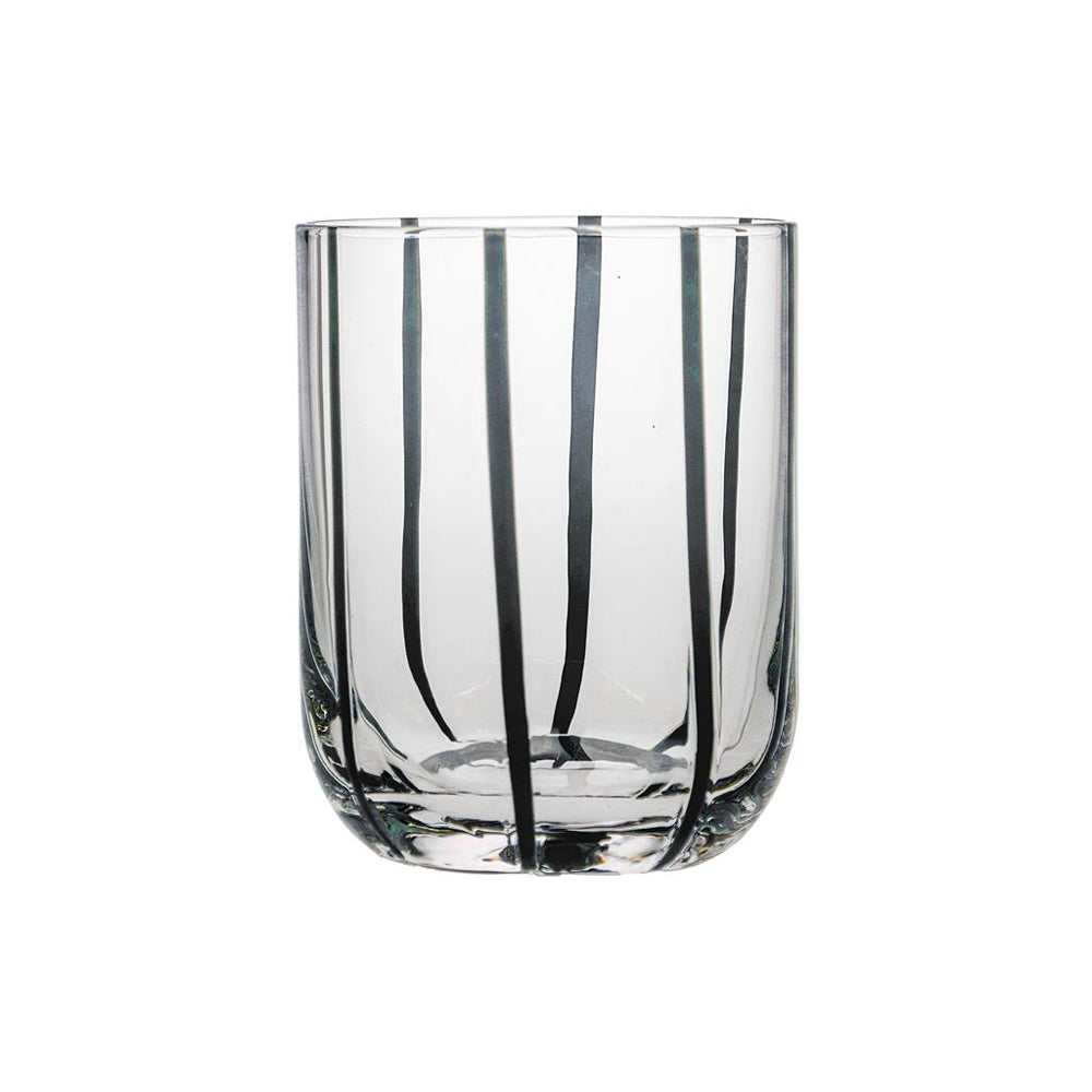 36 cl - Artisan Bicchiere Acqua Striato In Vetro Set 6 Pz