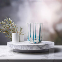 36 cl - Artisan Bicchiere Acqua Striato In Vetro Set 6 Pz