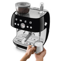 Smeg 50's Style Macchina da Caffè Espresso Manuale Con Macina Caffè